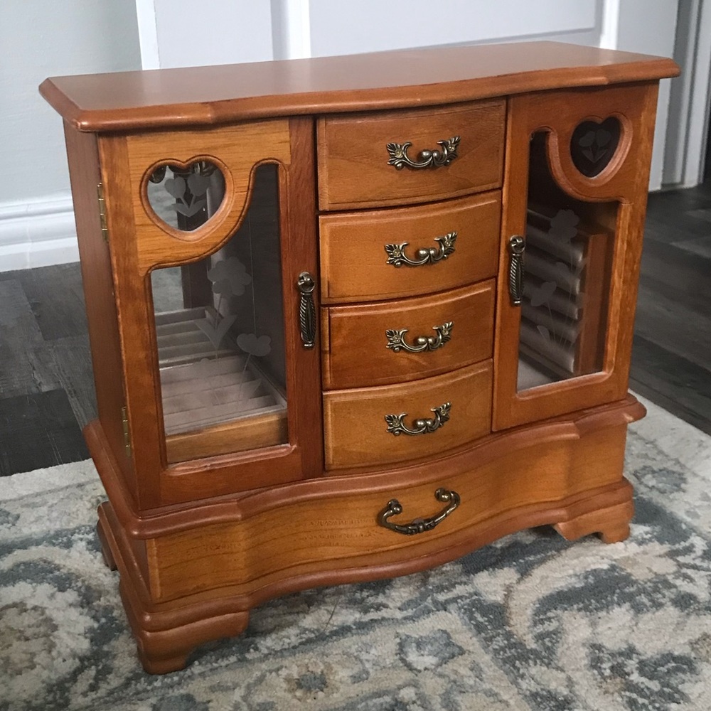 Wood Jewelry Box EUC